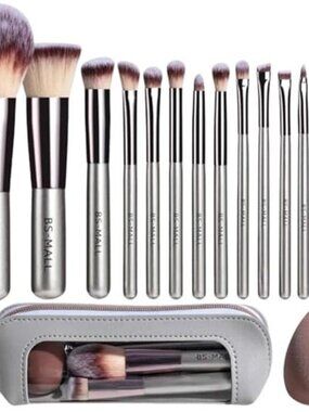 14 Pcs Makeup Brush Set with 1 Pcs Makeup Sponge